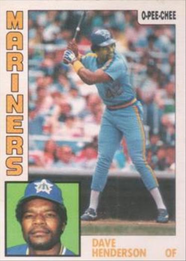 1984 O-Pee-Chee Baseball Cards 154     Dave Henderson